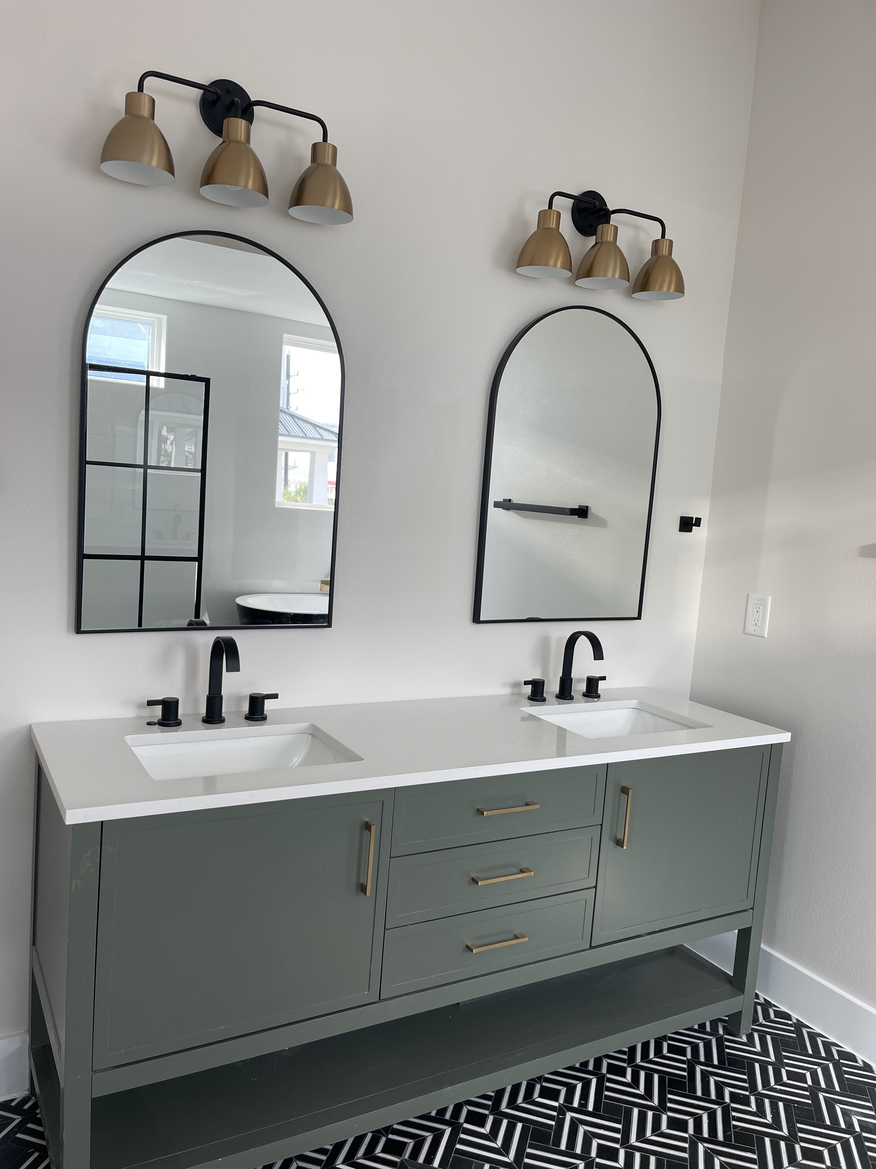 Master bath double vanity