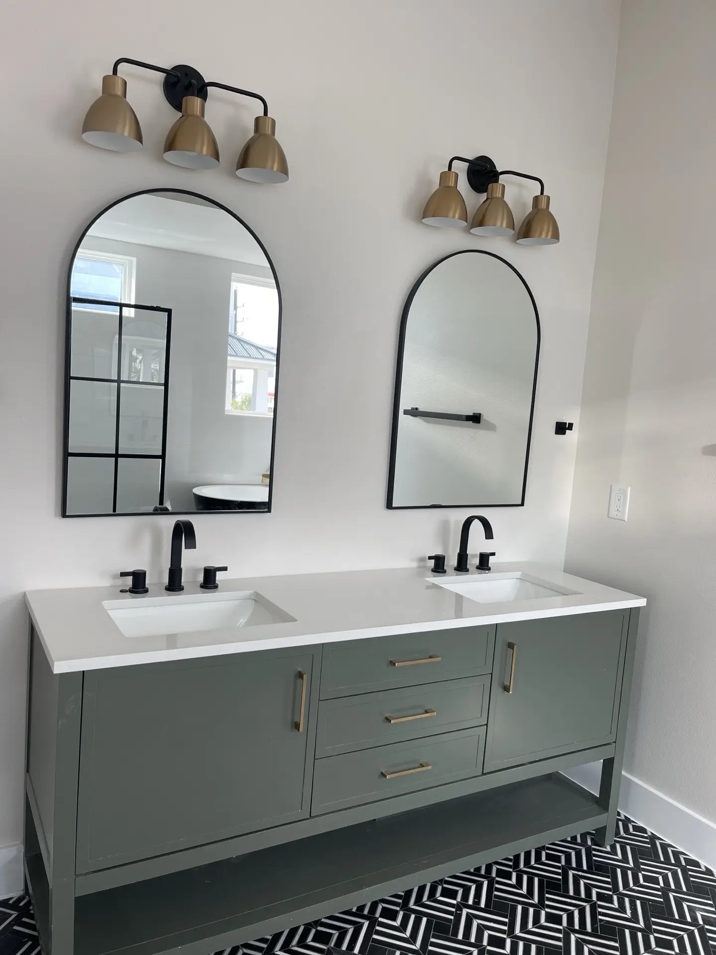 Master bath double vanity