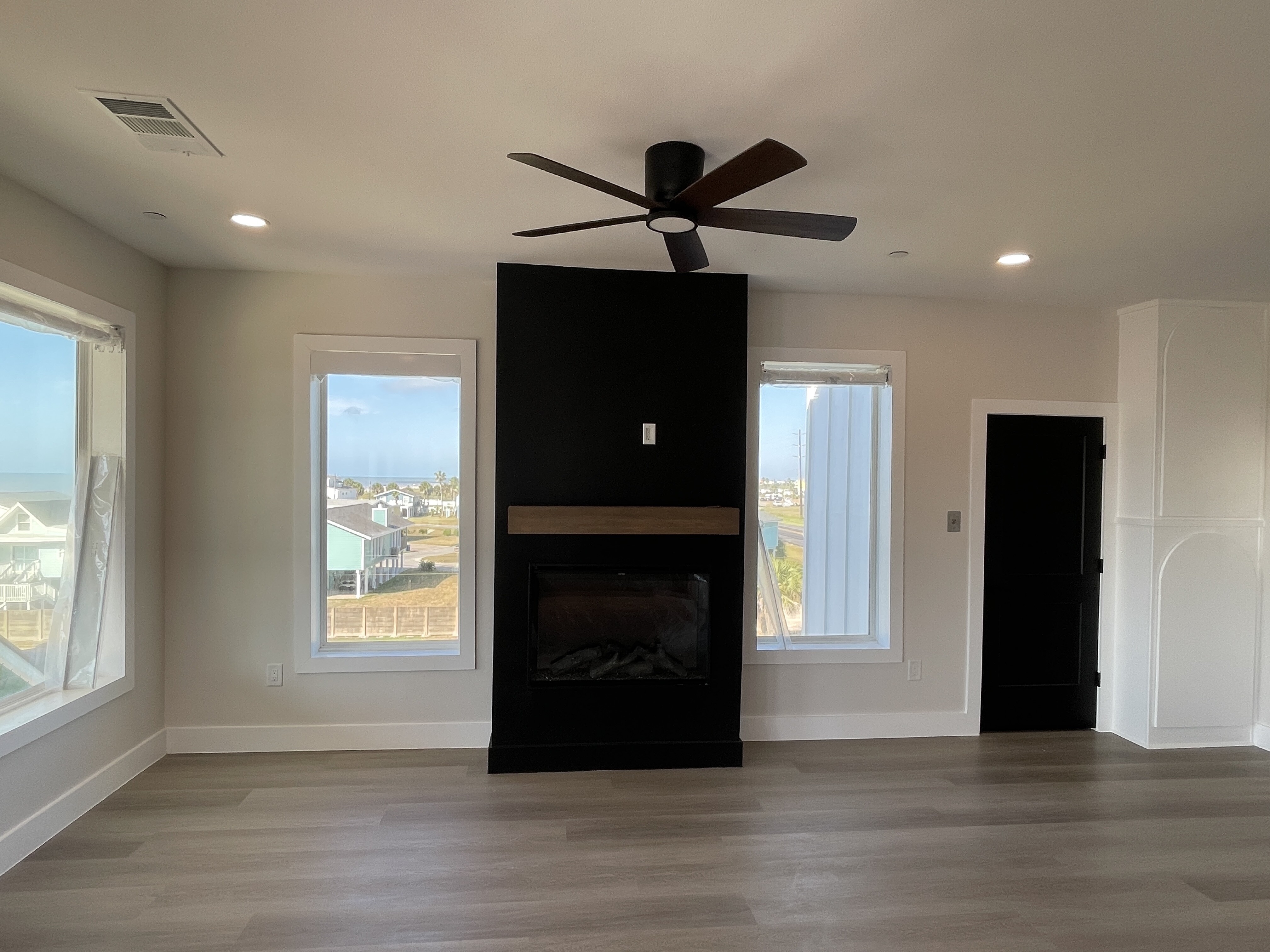 Living room with fireplace
