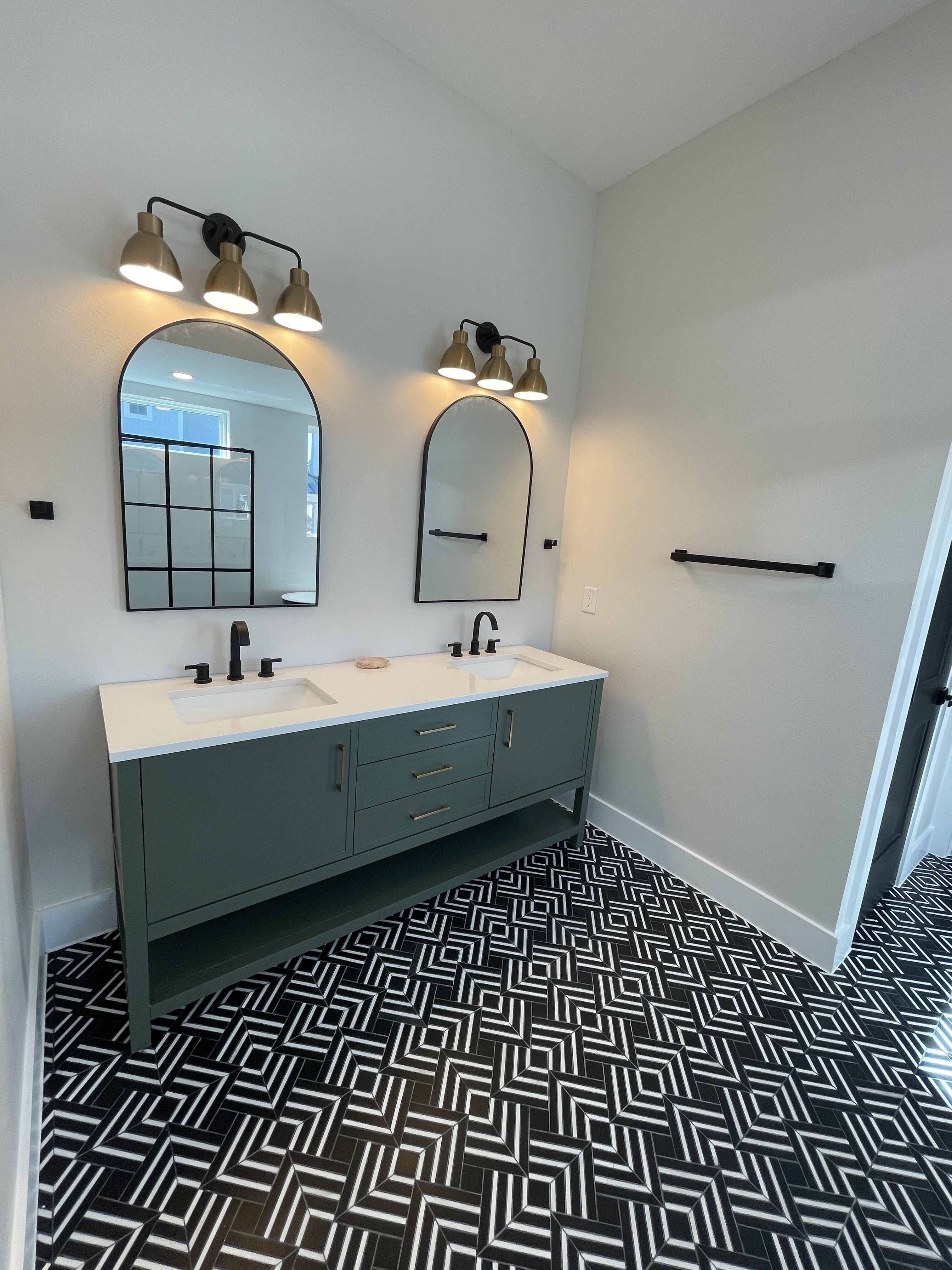 Master vanity arched mirrors